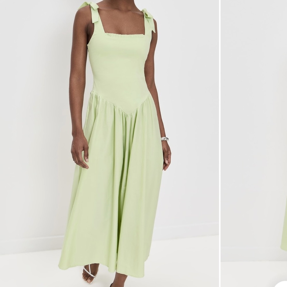 Peixoto Mint Green Ruffled Detail Top